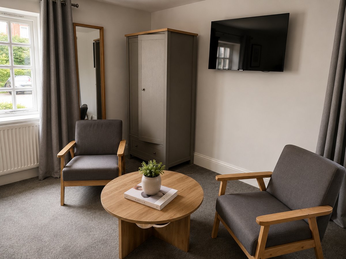 Accessible Twin Room at The Kings Arms Hotel