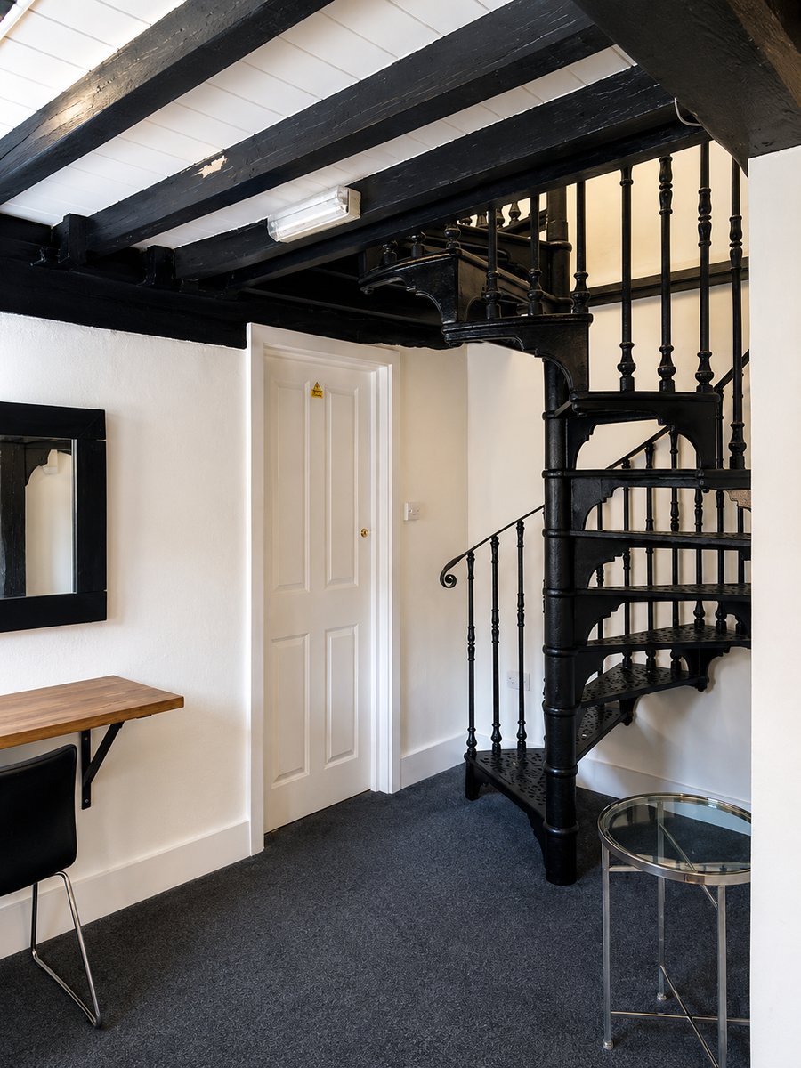 Family Suite spiral staircase at The Kings Arms Hotel