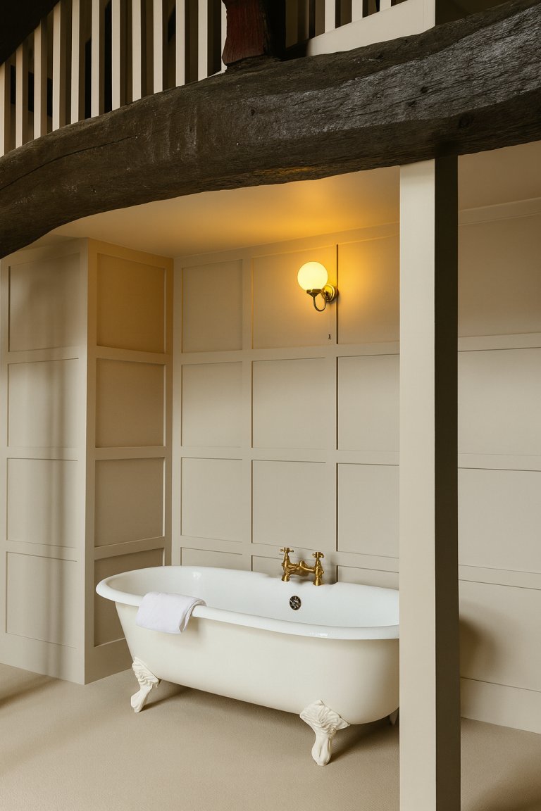 Suite bathroom at The Kings Arms Hotel